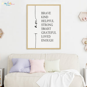 'Positive Attitude & Affirmations' Wall Art (Big Frame)
