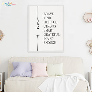 'Positive Attitude & Affirmations' Wall Art (Big Frame)