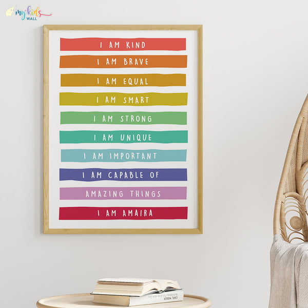 Load image into Gallery viewer, &#39;Daily Positive Affirmations&#39; Personalised Wall Art (Big Frame)
