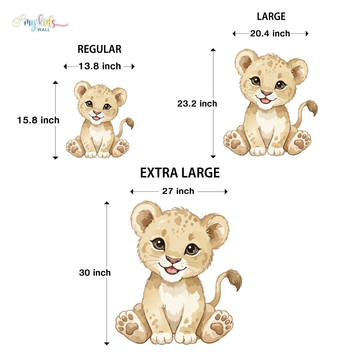 Baby Lion Dreamy Clouds Personalized Wall Stickers