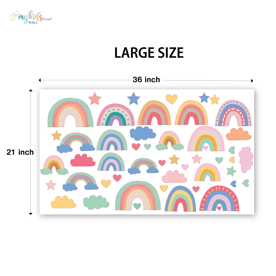 Boho Rainbow Skies Wall Stickers
