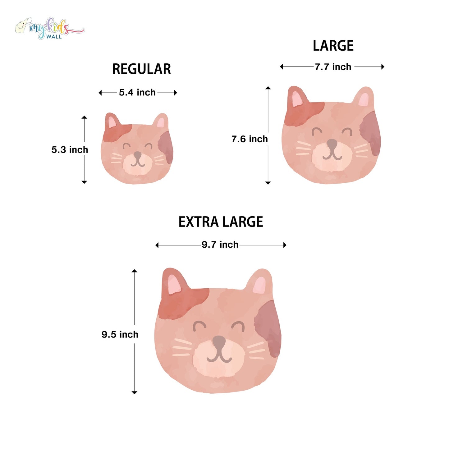 Cute Cartoon Cat Faces Personalized Wall Stickers