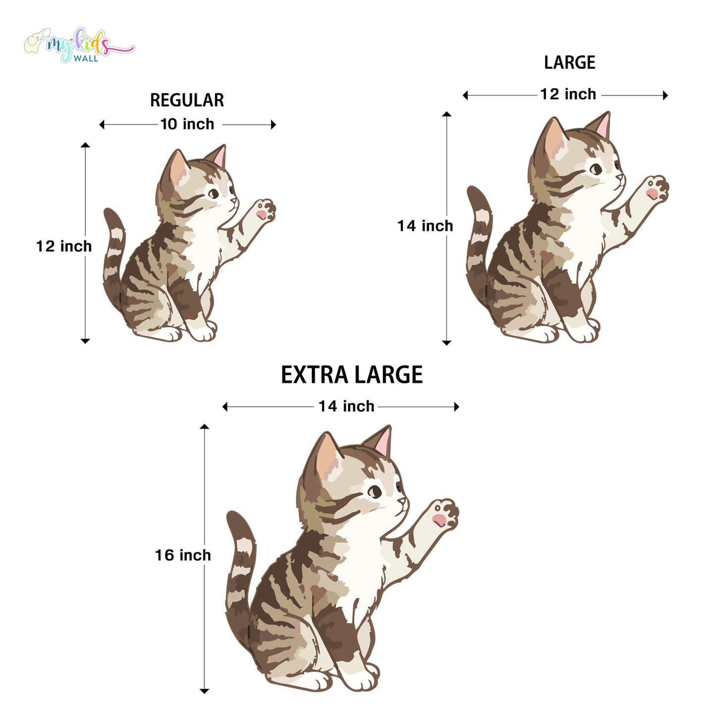 Cute Playful Kittens Personalized Wall Stickers