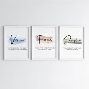 'Daily Positive Reminders' Wall Art (Big Frames)