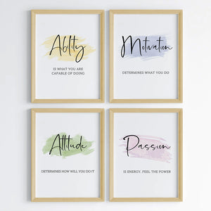 'Daily Positive Vibes' Wall Art (Framed)