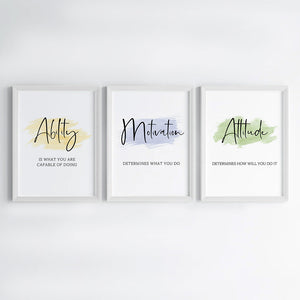 'Daily Positive Vibes' Wall Art (Framed)