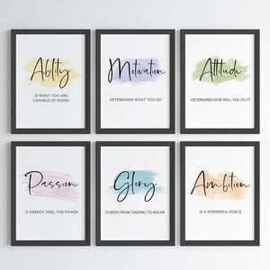 'Daily Positive Vibes' Wall Art (Framed)
