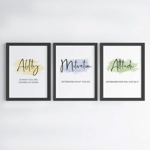 'Daily Positive Vibes' Wall Art (Framed)
