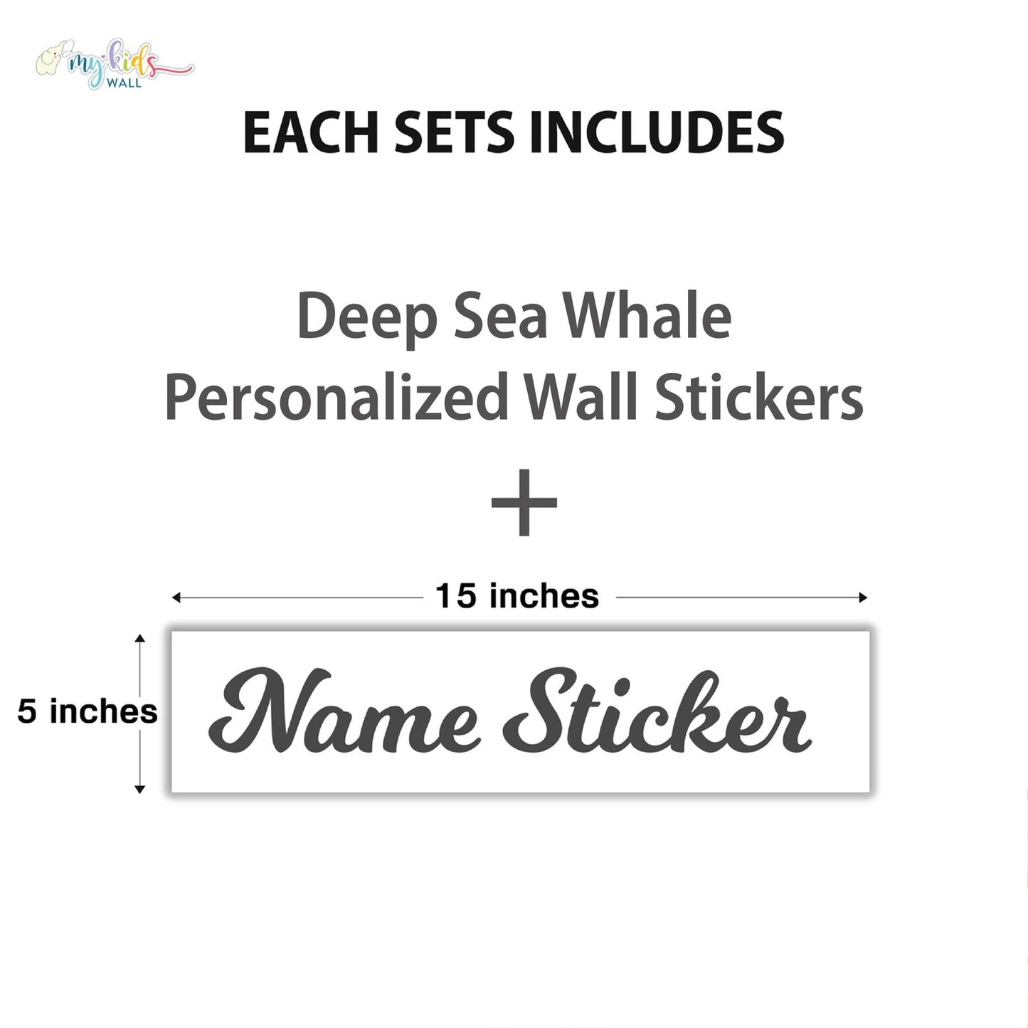 Deep Sea Whale Personalized Wall Stickers