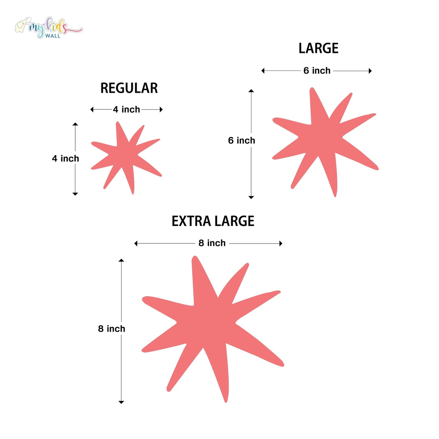 Dreamy Multicolor Stars Personalized Wall Stickers