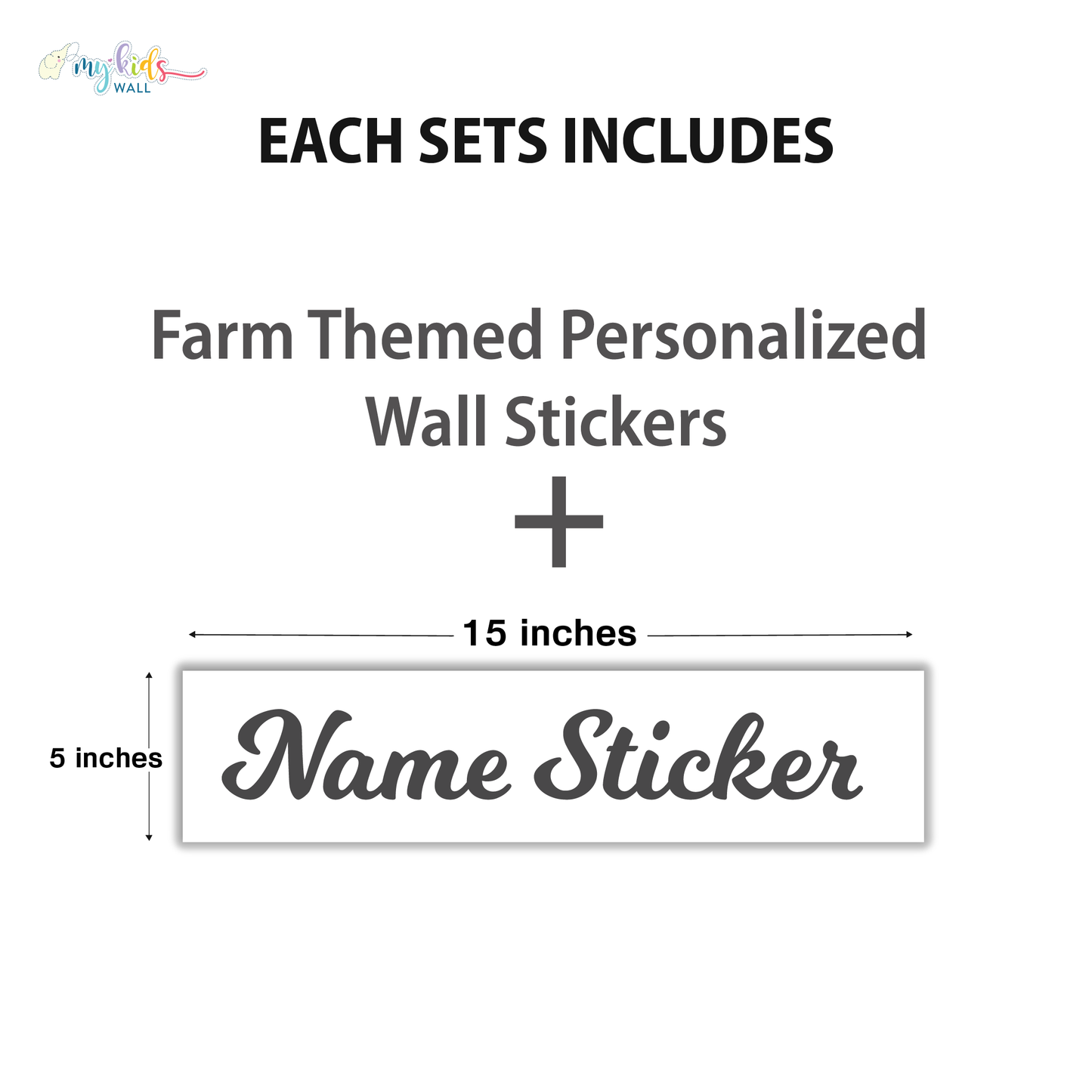Farm Themed Personalized Wall Stickers