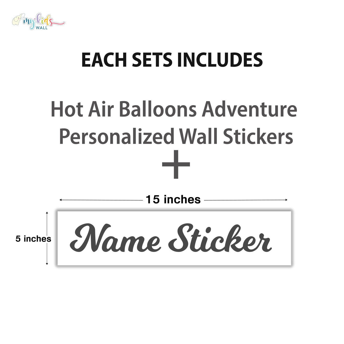 Hot Air Balloons Adventure Personalized Wall Stickers