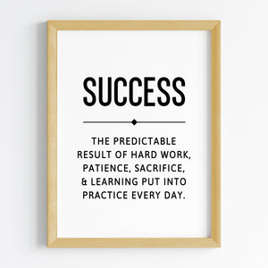 'Hustle Grind Execute' Wall Art (Framed)