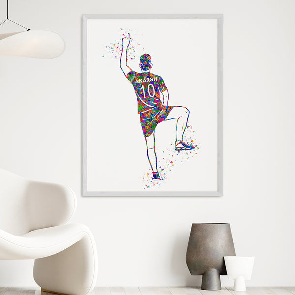 Load image into Gallery viewer, &#39;Kabbadi Player&#39; Personalised Wall Art (Big Frame)
