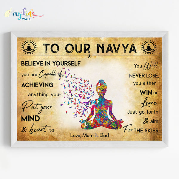 Load image into Gallery viewer, &#39;Meditating Yogi&#39; Personalized Motivational Wall Art (Framed) New
