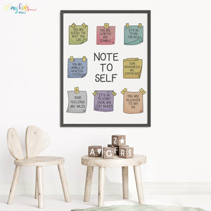 'Notes to Self' Wall Art (Big Frame)