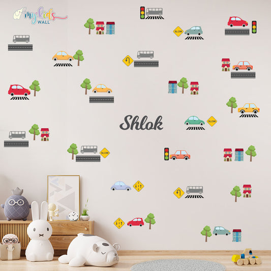 On The Road Personalized Wall Stickers Mockup