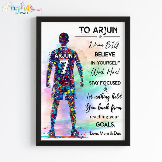 Personalized Motivational Wall Art Framed Black