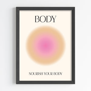 'Positive Aura' Mind-Body-Soul Wall Art (Framed Set of 3)