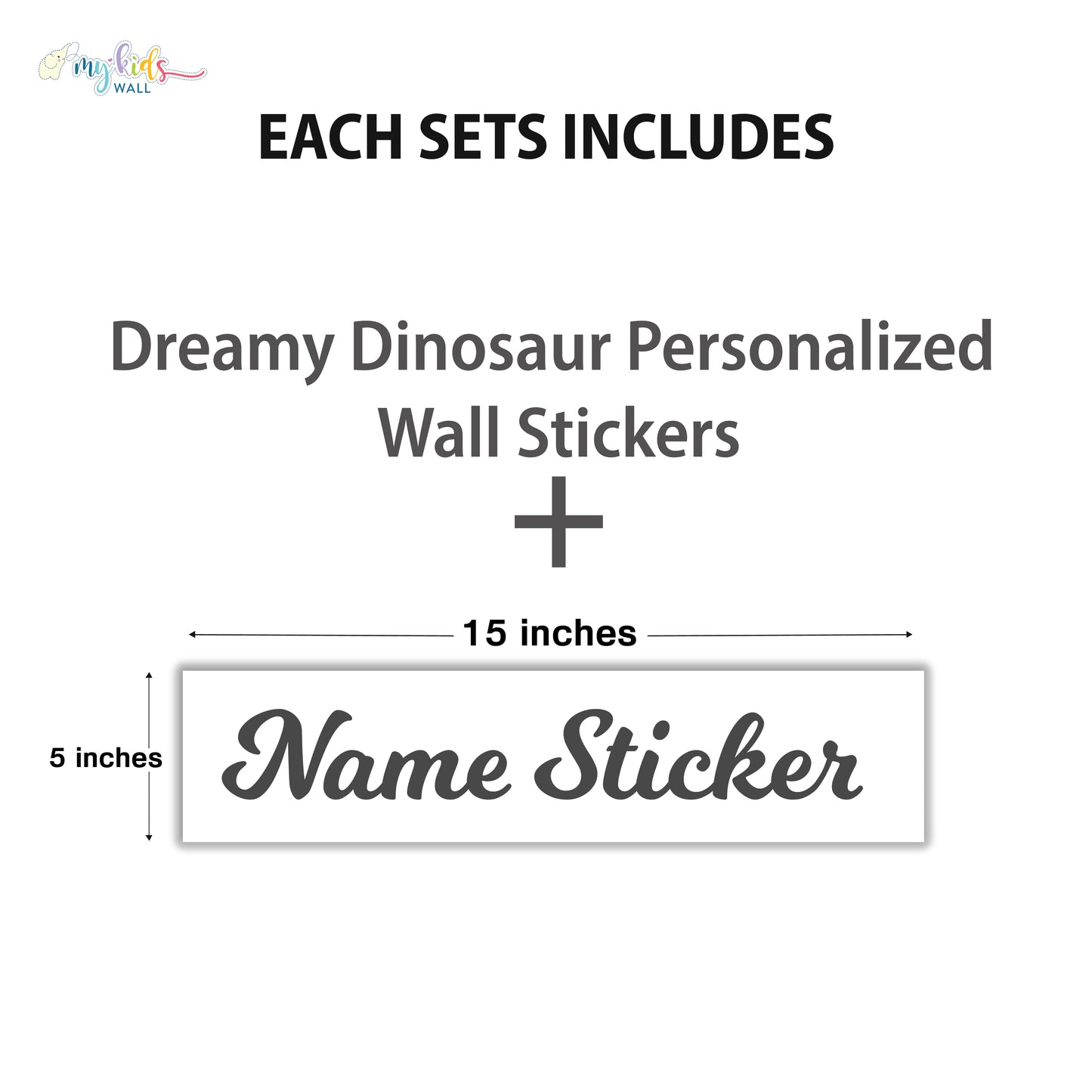 Dreamy Dinosaurs Personalized Wall Stickers