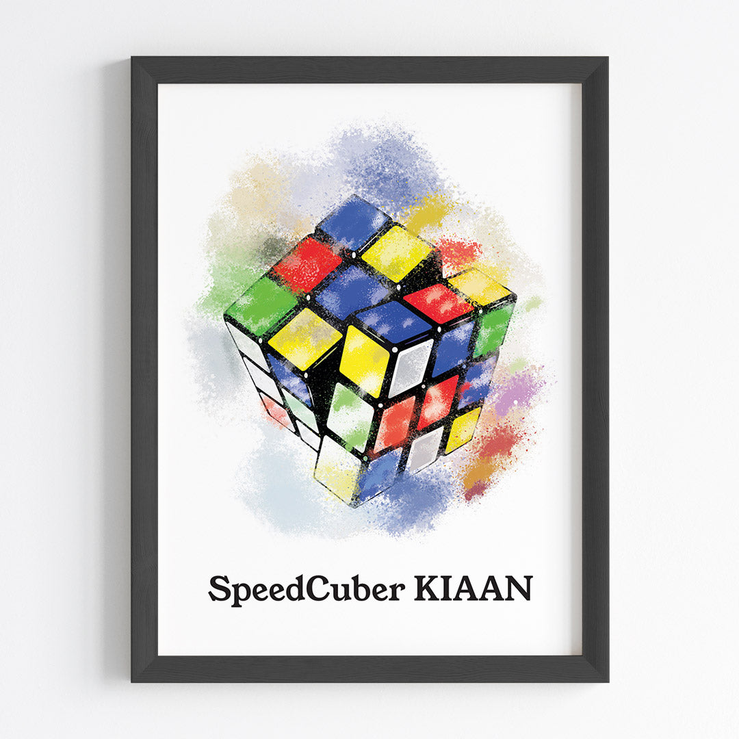 'Rubik's Cube Master' Personalized Wall Art (Framed) – My Kids Wall