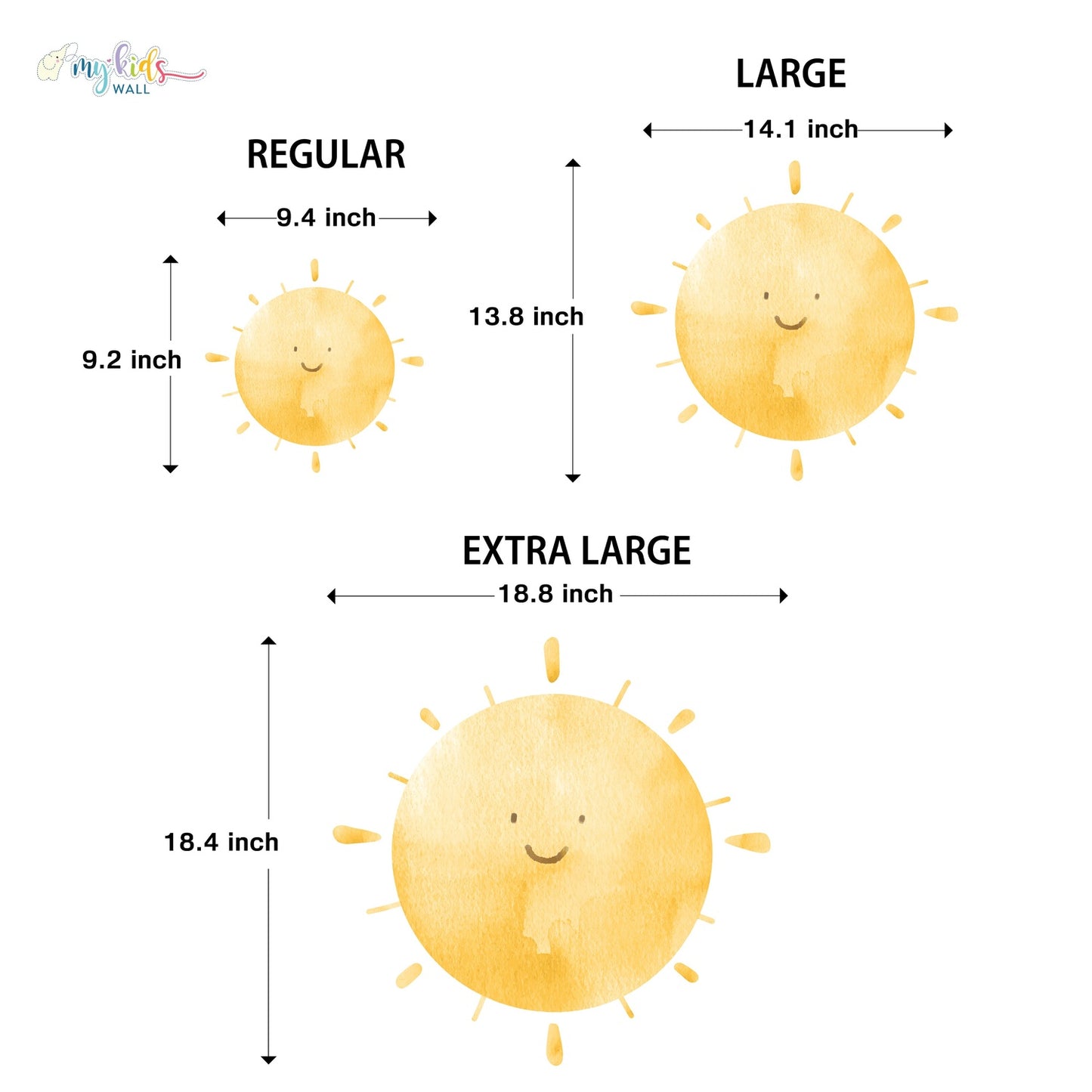 Sunshine Rainbow Floral Personalized Wall Stickers