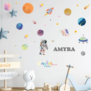 'Space Adventure' Personalized Wall Stickers