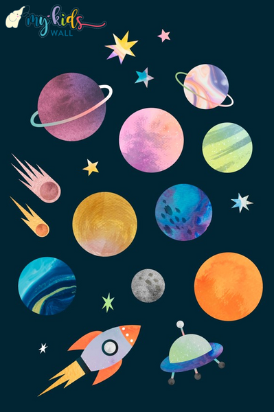 Load image into Gallery viewer, &#39;Space Adventure&#39; Personalized Wall Stickers
