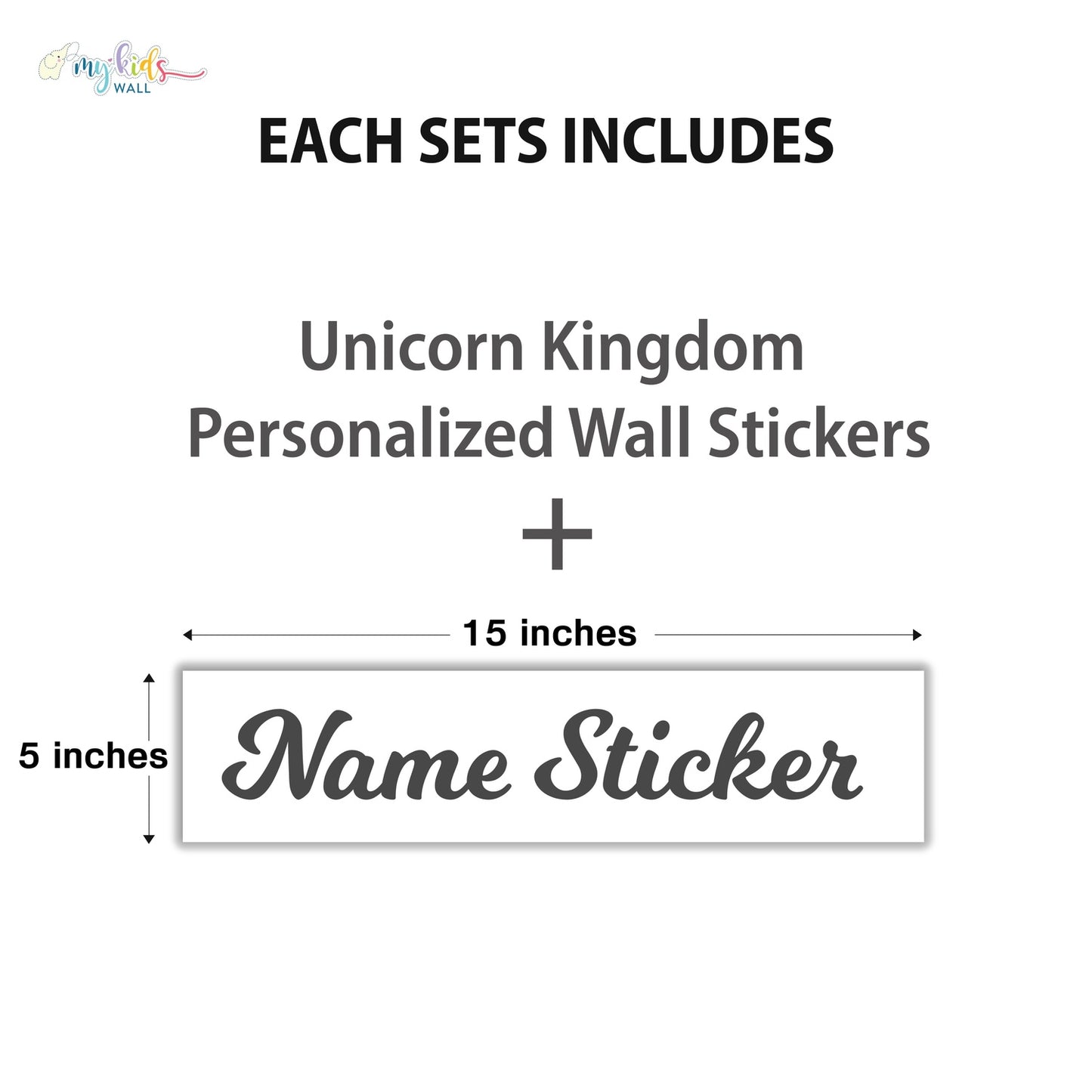 Unicorn Kingdom Personalized Wall Stickers