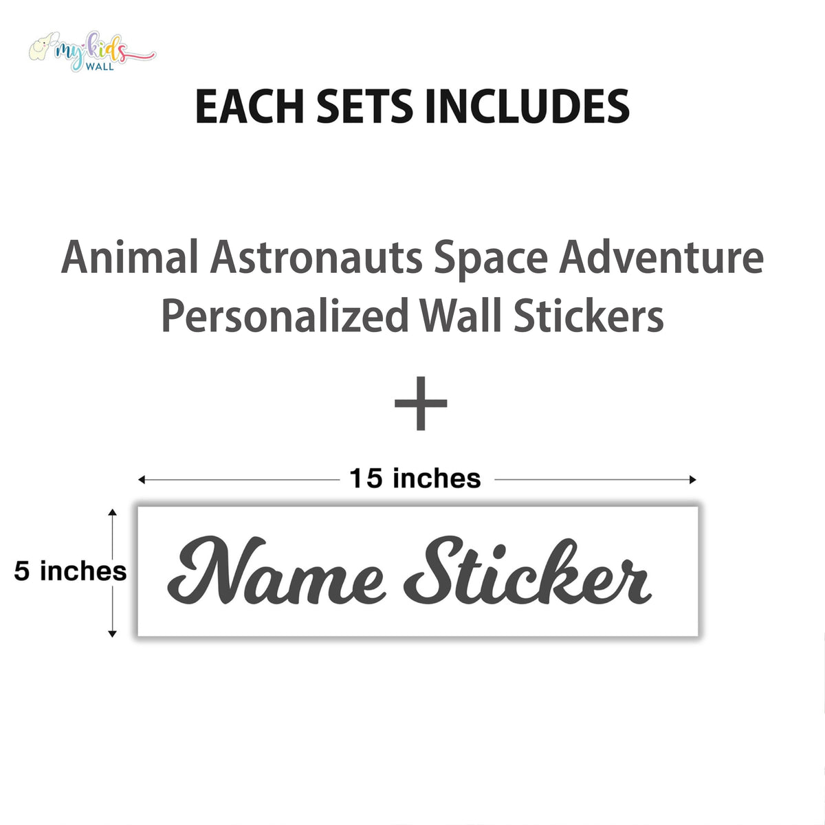 Animal Astronauts Space Adventure Personalized Wall Stickers