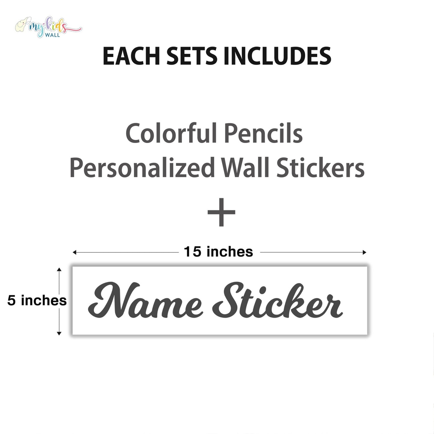 Colorful Pencils Personalized Wall Stickers