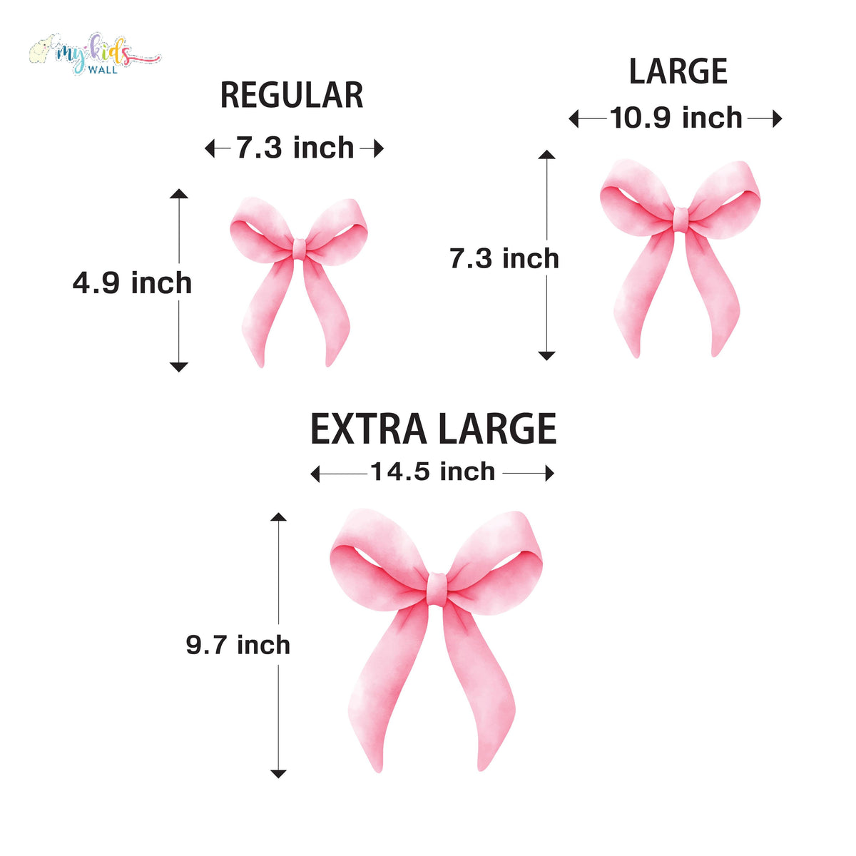 Cute Bow Ribbons Personalized Wall Stickers