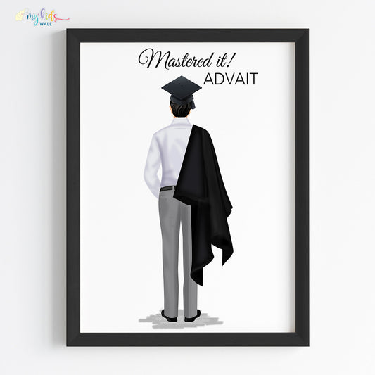 inspirational graduate boy black frame