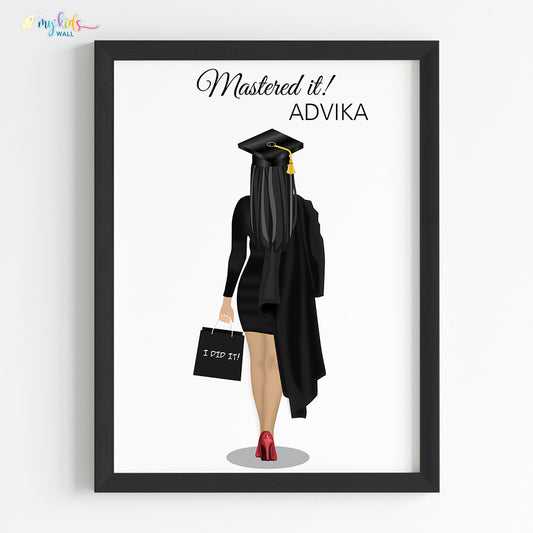 Inspirational Graduate girl black frame