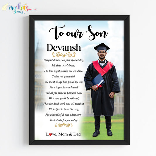 Graduation gift for boy black frame