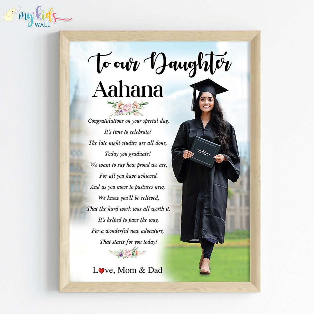 Graduation Gift for Girl Wall Art wooden Frame