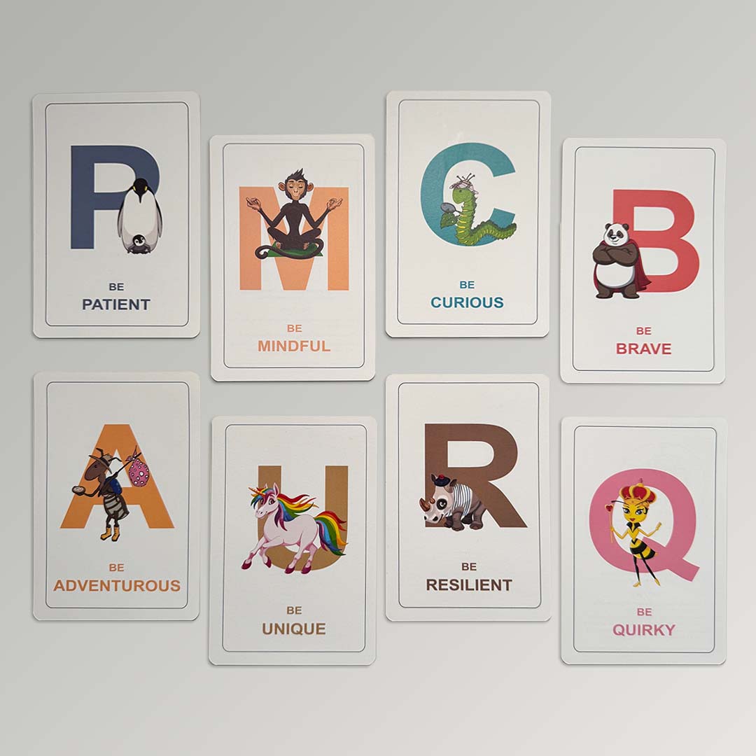 Interactive Positivity Personalized Flash Cards (Coloring & Wall Display Set)
