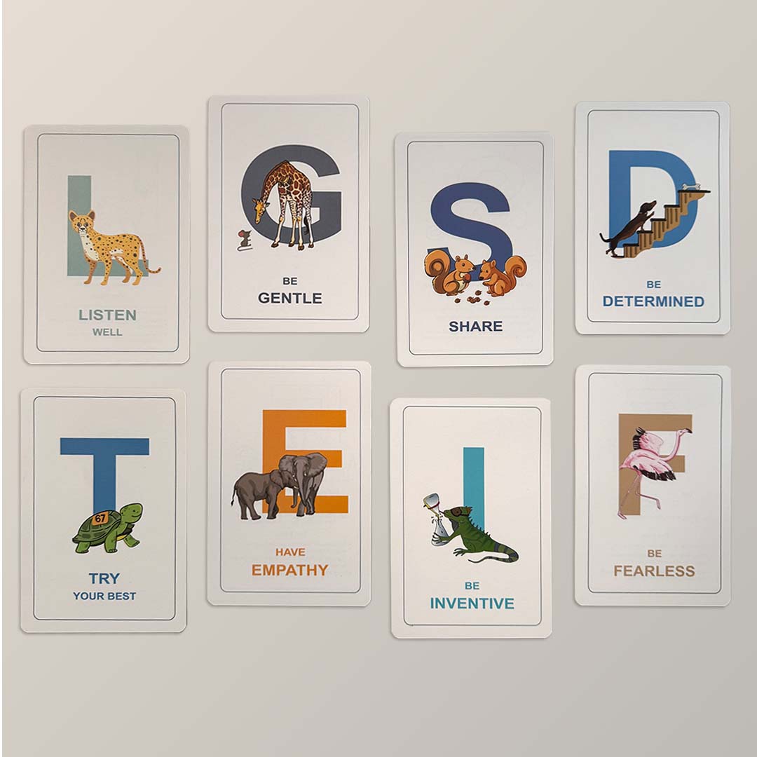 Interactive Positivity Personalized Flash Cards (Coloring & Wall Display Set)