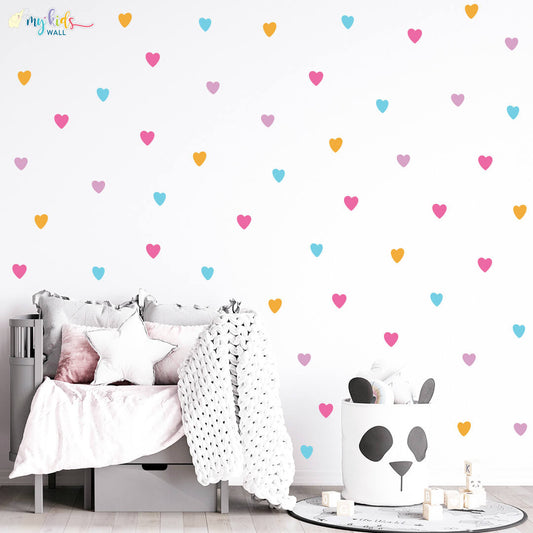 Solid Lovely Hearts Wall Stickers