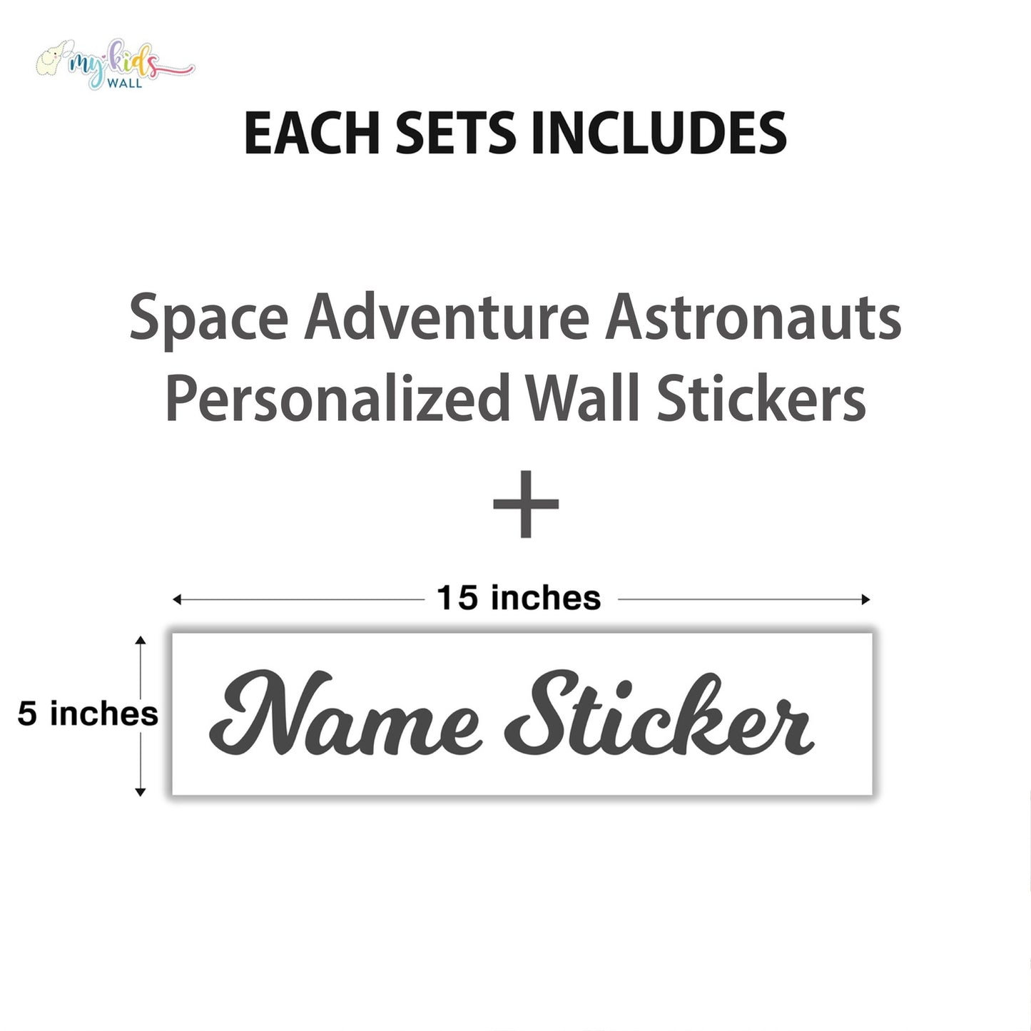 Space Adventure Astronauts Personalized Wall Stickers