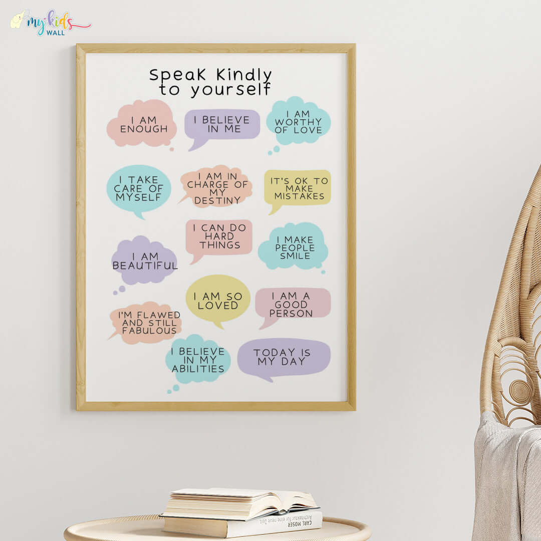 Self encouragement quote wooden frame