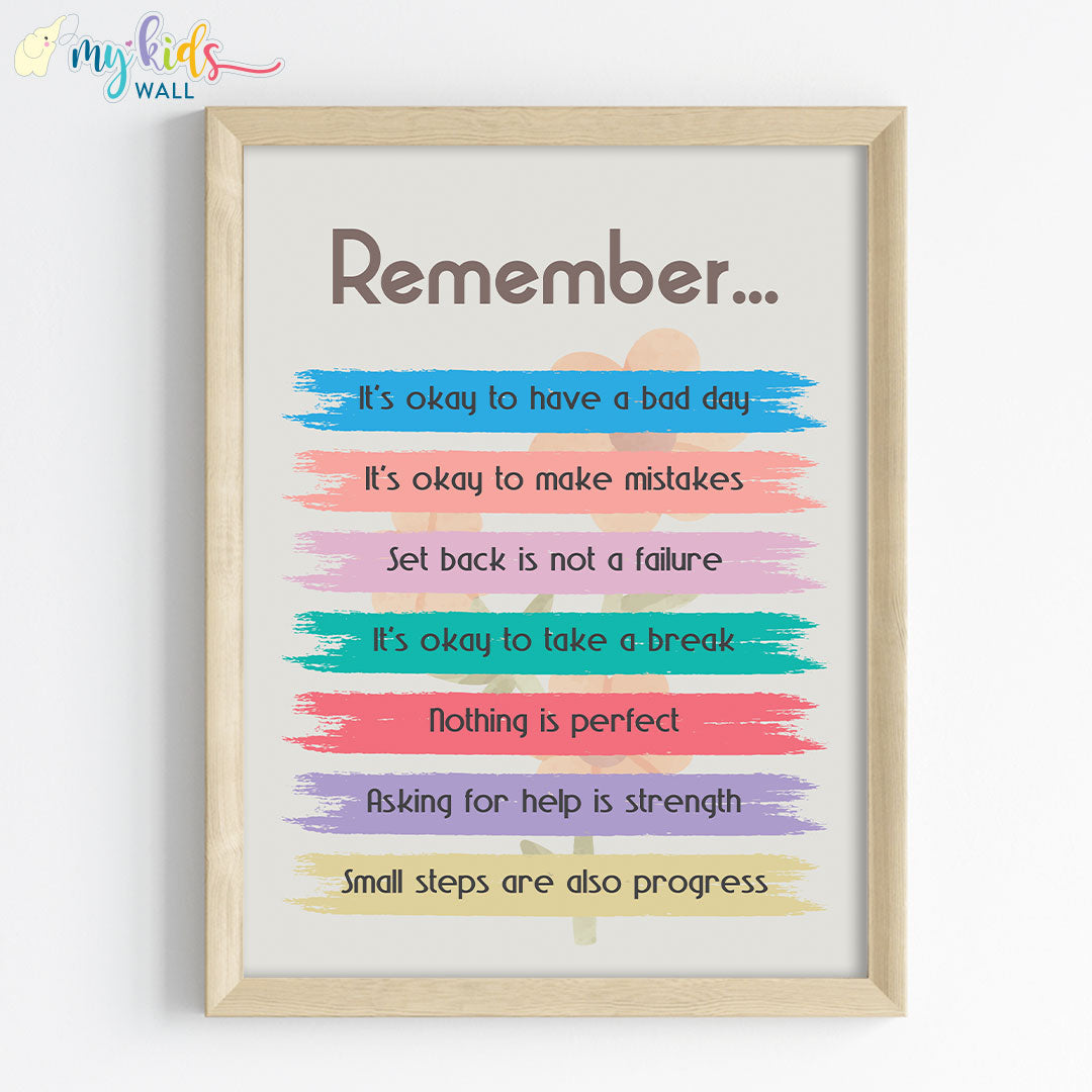 Thought of the day motivational wall art wooden frame