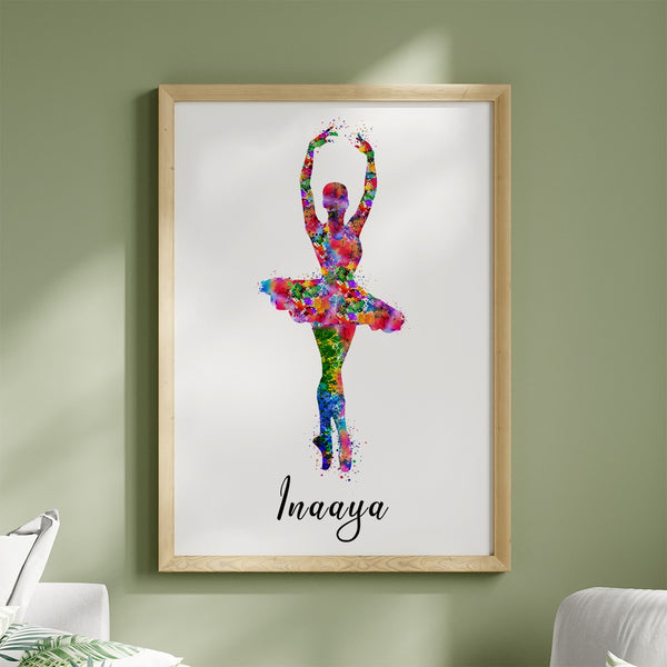 Load image into Gallery viewer, &#39;Dancing Ballerina&#39; Personalized Wall Art (Framed)

