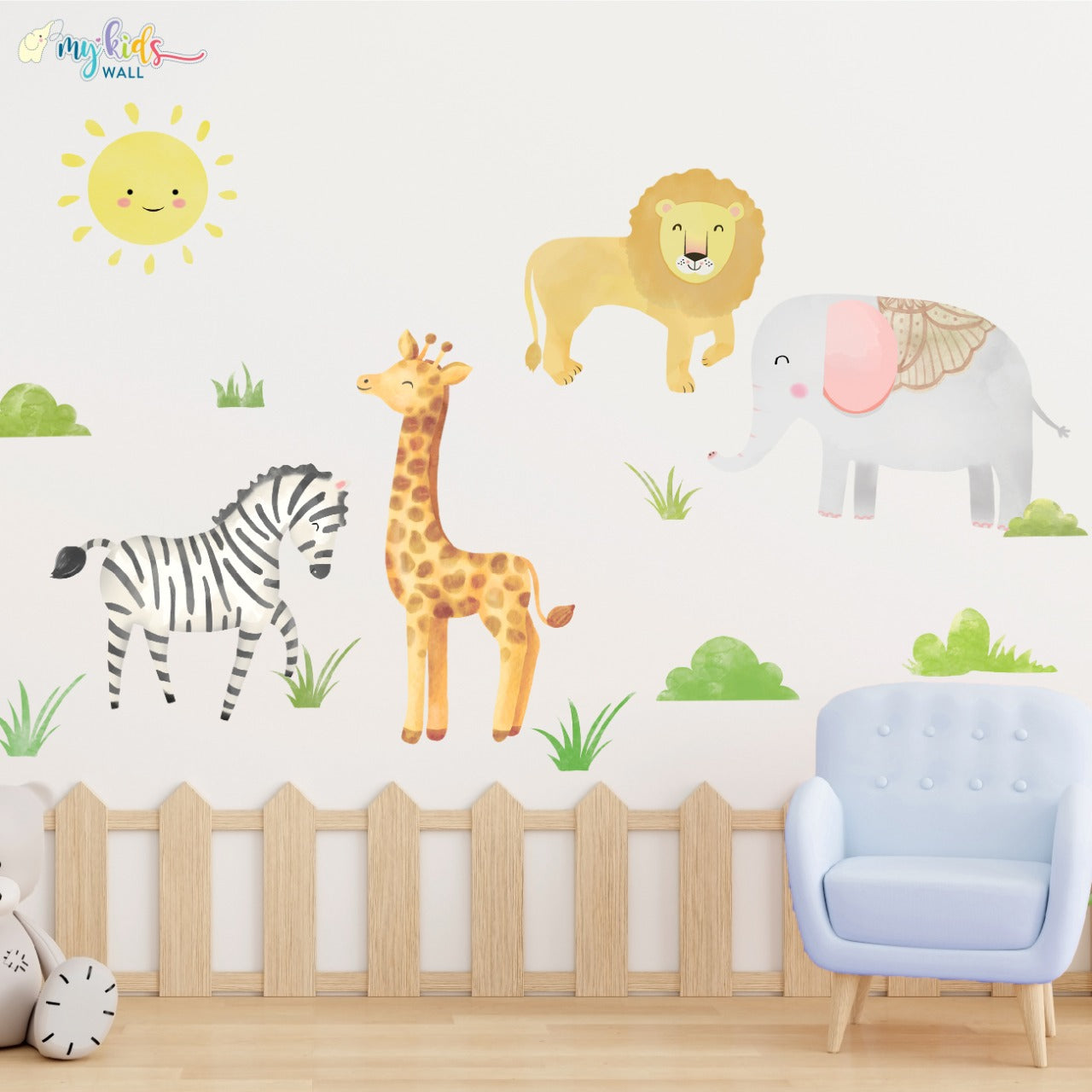 Jungle Safari Animals Wall Stickers