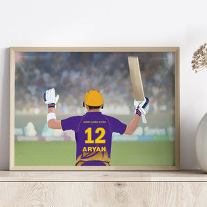 Personalised 'IPL Player' Wall Art (Framed)