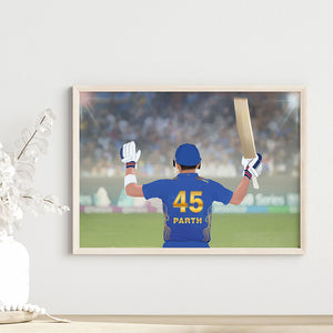 Personalised 'IPL Player' Wall Art (Framed)