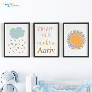 'You are our Sunshine' Personalised Wall Art (Framed)