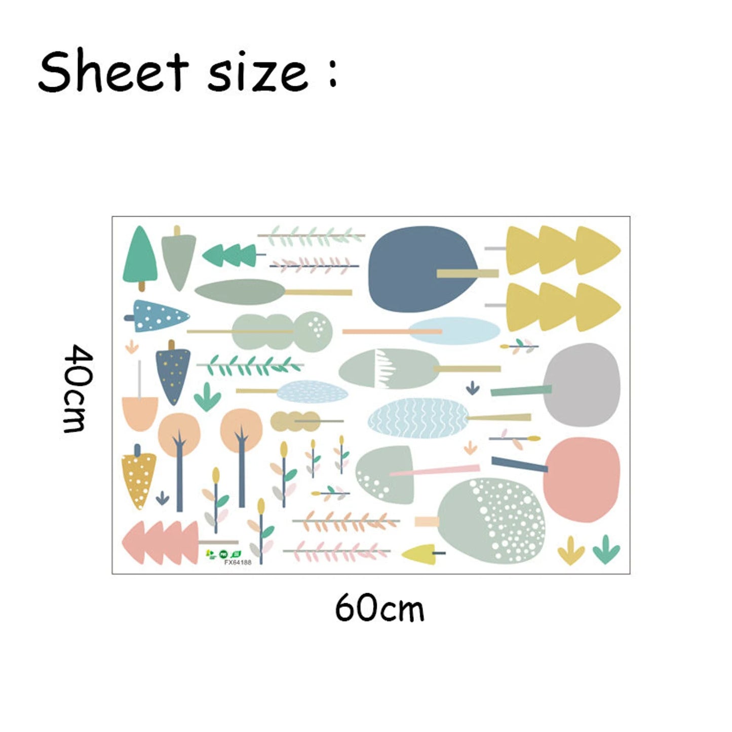 Calming Trees Wall Stickers size