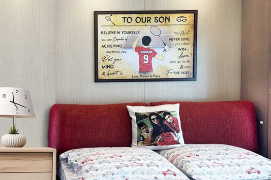 Kids room motivational football wall decor