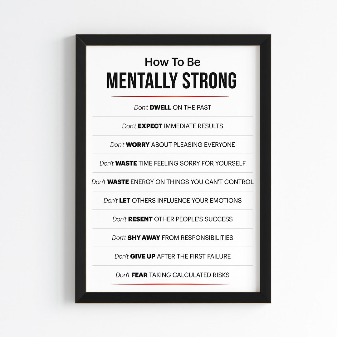 How to be Mentally Strong Wall Art (Framed)